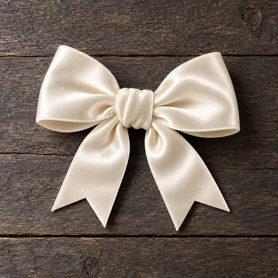 Ivory ribbon bow