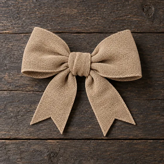 Natural ribbon bow